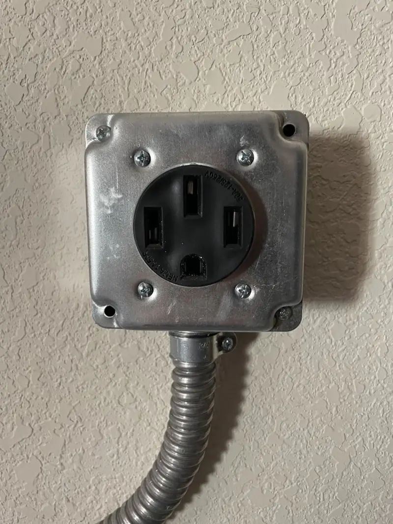 NEMA 14-50 outlet installed for Smart Home Electrical in Sun City